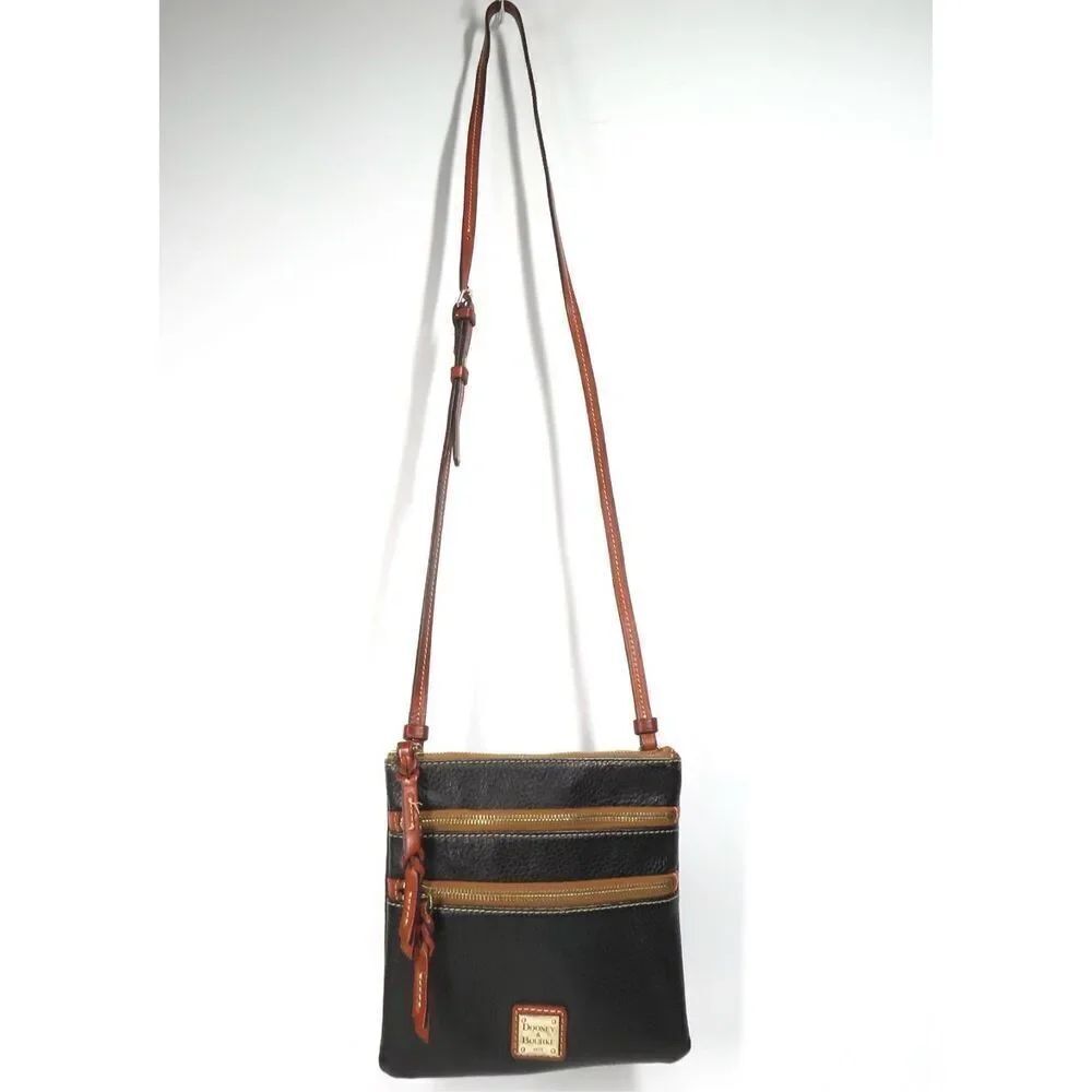 Dooney & Bourke Pebble Grain North South Triple Zip Crossbody